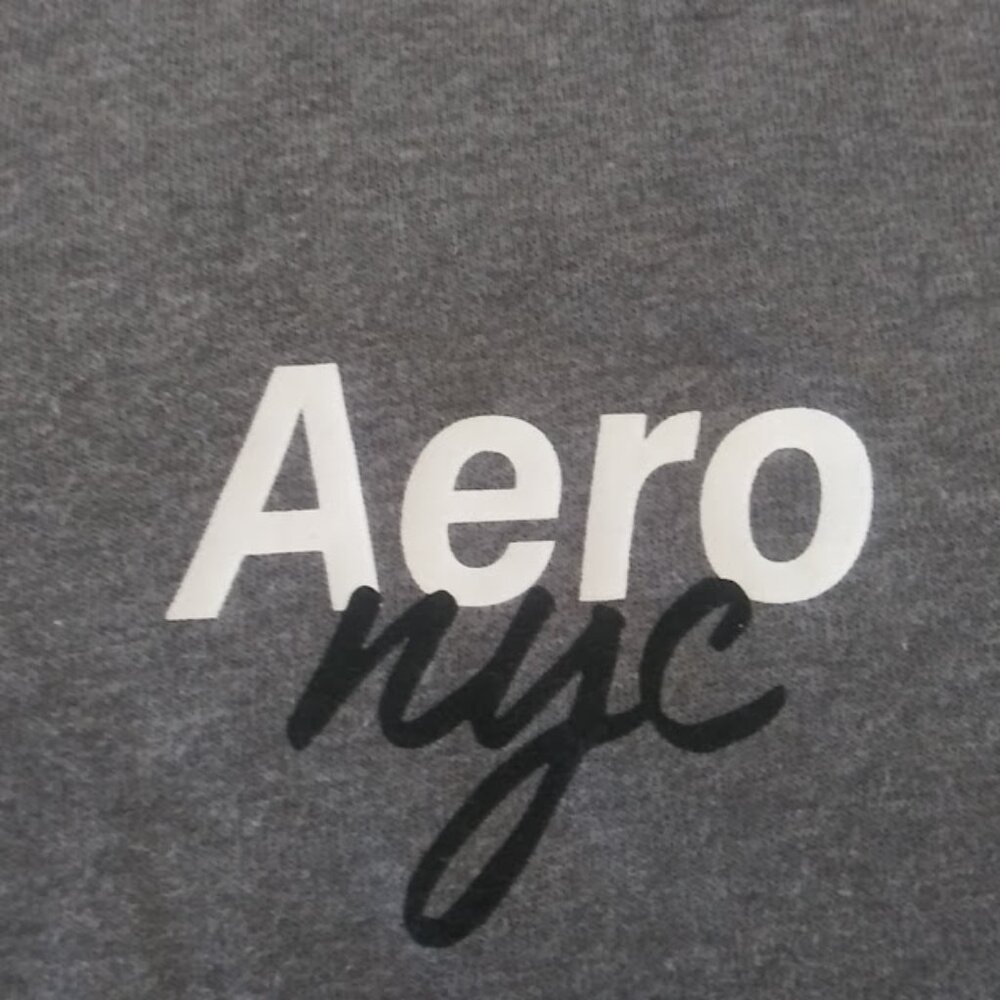 Aeropostale  Men's size L gray and white hoodie sweatshirt - Picture 11 of 14